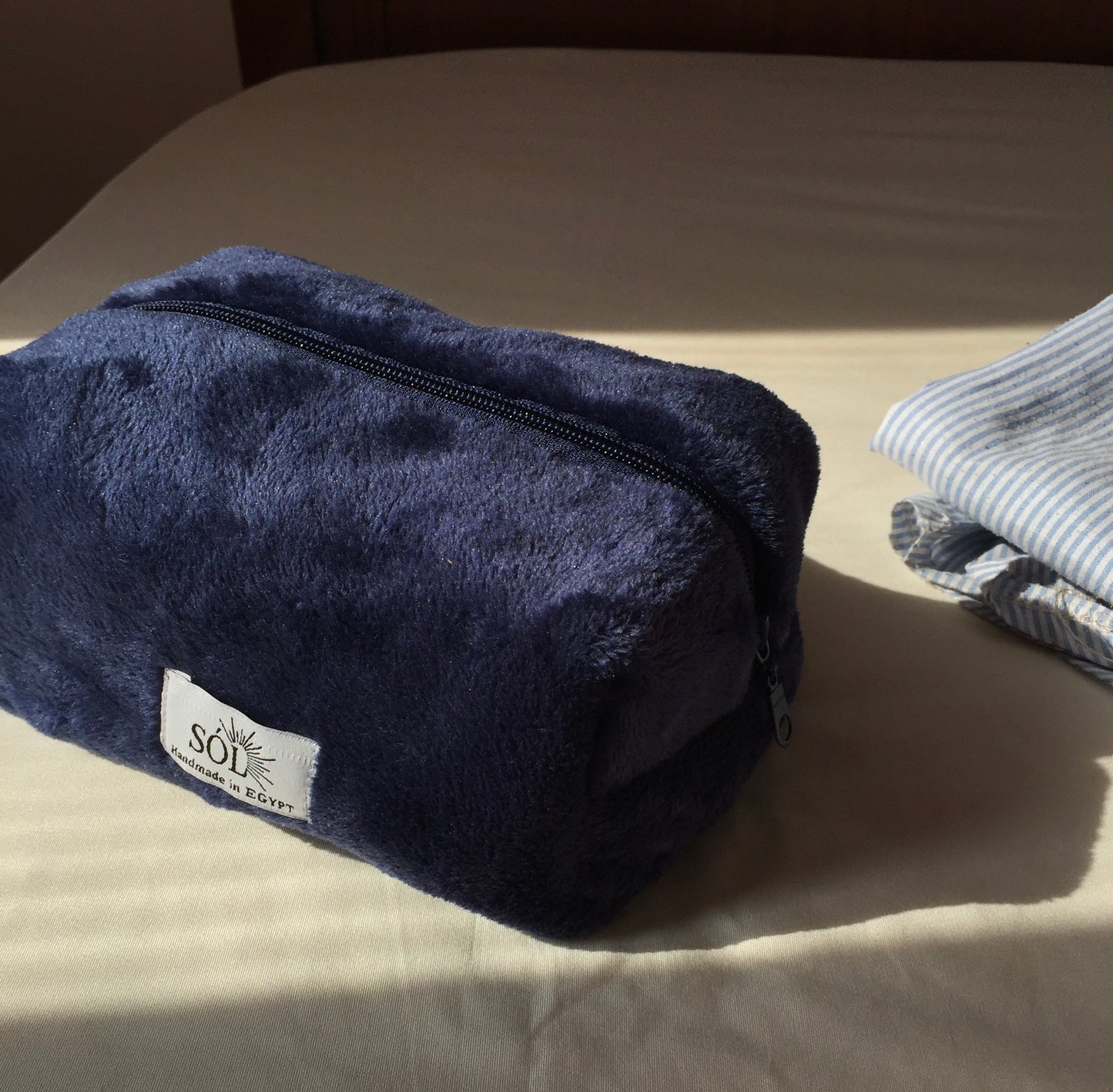 Navy blue pouch