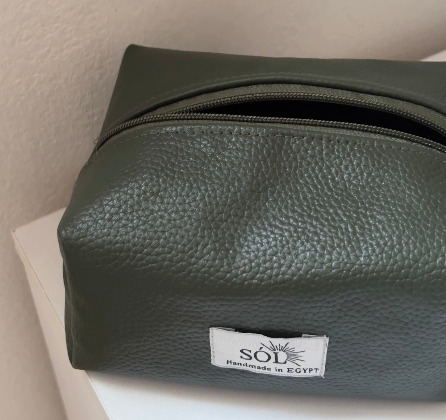 The leather pouch