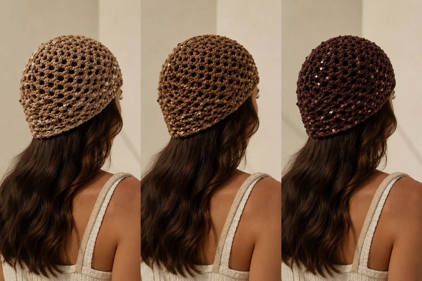 Mesh crochet summer hat