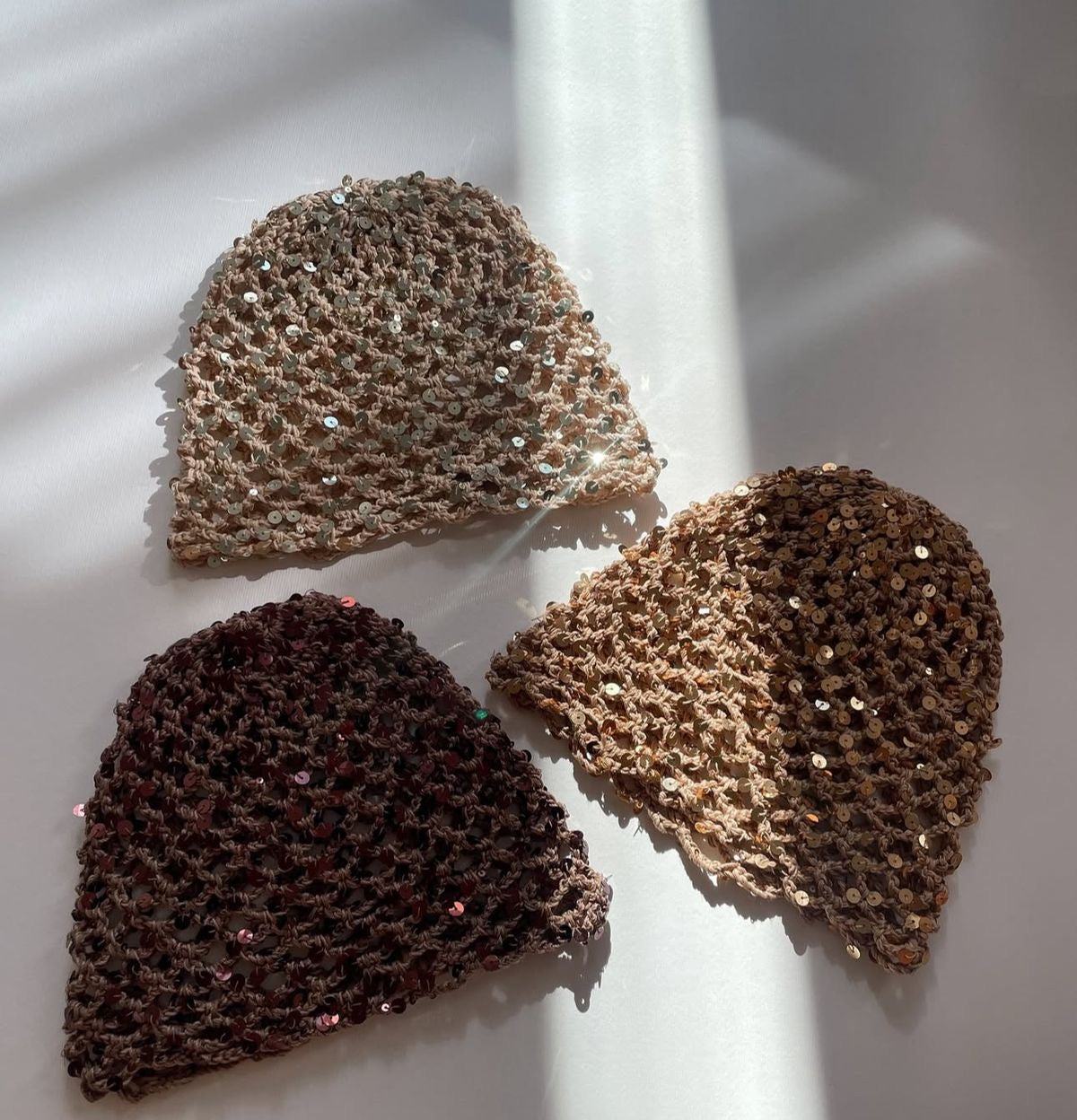 Mesh crochet summer hat